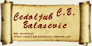 Čedoljub Balašević vizit kartica